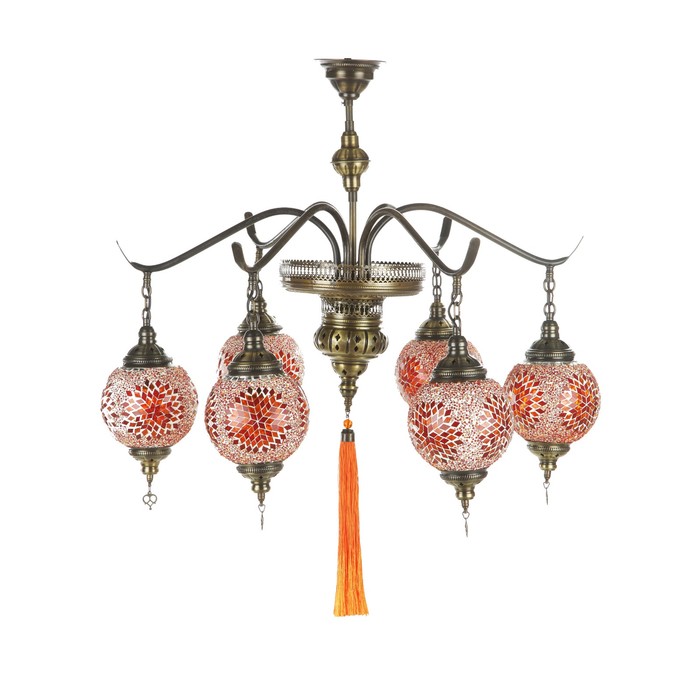 Люстра "Марокко" 6x40Вт E14 оранжевый 70x70x80см