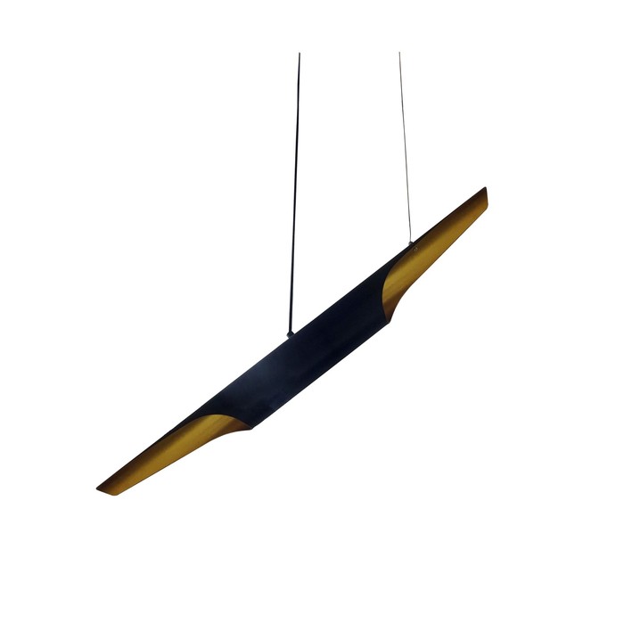 Светильник "Бамбук" 2x40Вт E27 черный 79x8x100см