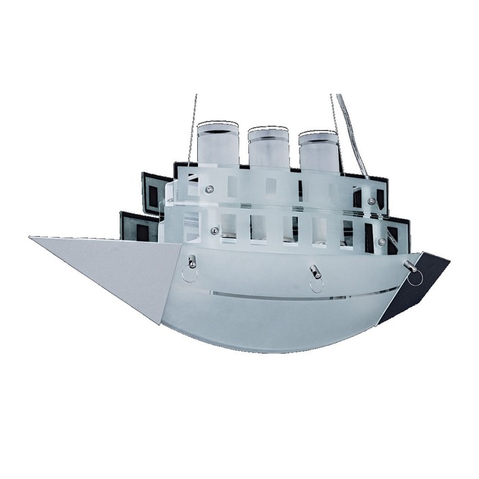 Люстра "Корабль" 5x40Вт E14 белый 55x21x80см