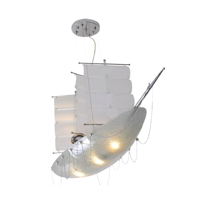 Люстра "Парусник" 4x40Вт E27 белый 70x25x120см