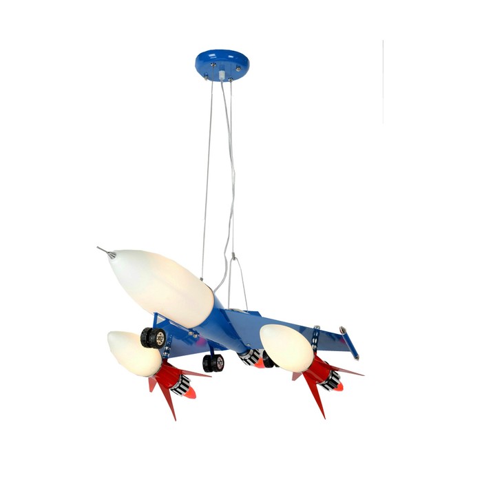 Люстра "Шаттл" 4х40Вт+3х40Вт E27+E14 красный 83x83x120см