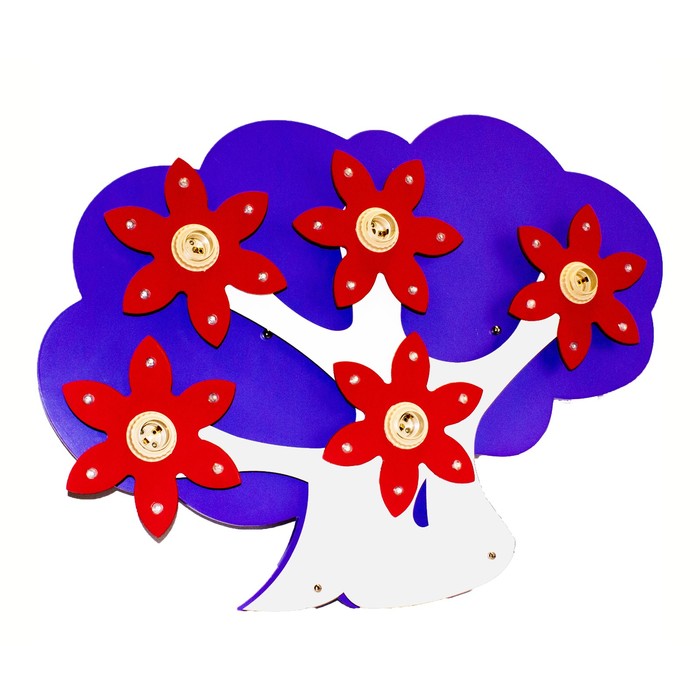 Люстра "Яблонька" 5x40Вт E27 розовый 76x57x14см