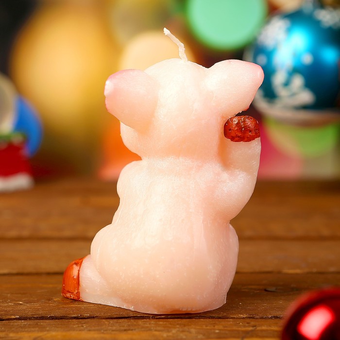 Свеча декоративная "Поросёнок Нуф-Нуф" микс