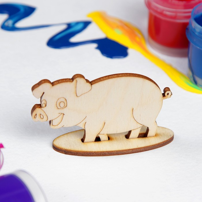 Заготовка "Поросёнок", на подставке, Символ Года 2019, 6х4х2см