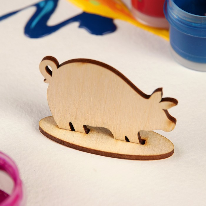 Заготовка "Кабанчик", на подставке, Символ Года 2019, 6х4х2см