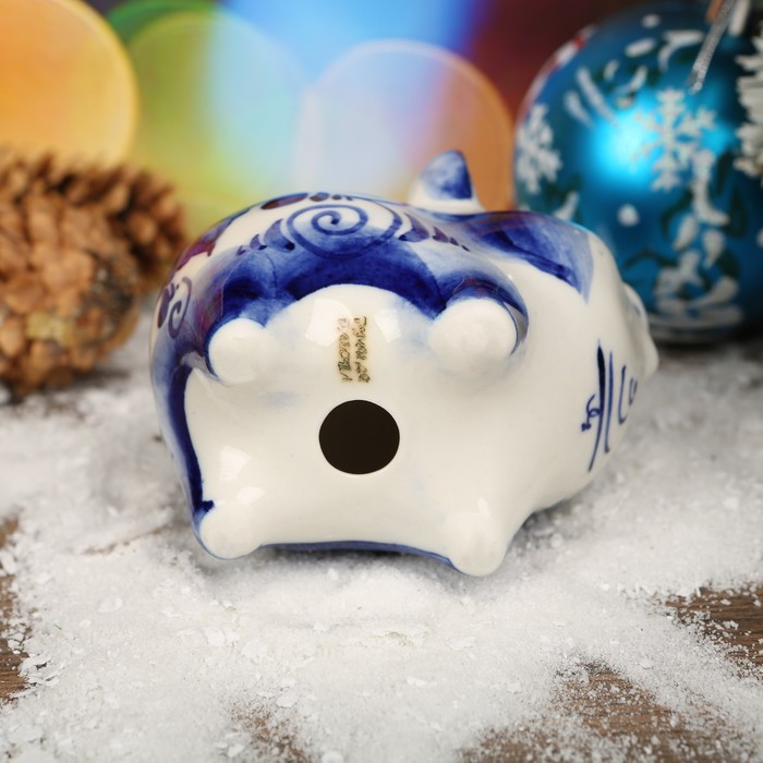 Сувенир «Поросёнок Нуф-нуф», 6 см, гжель