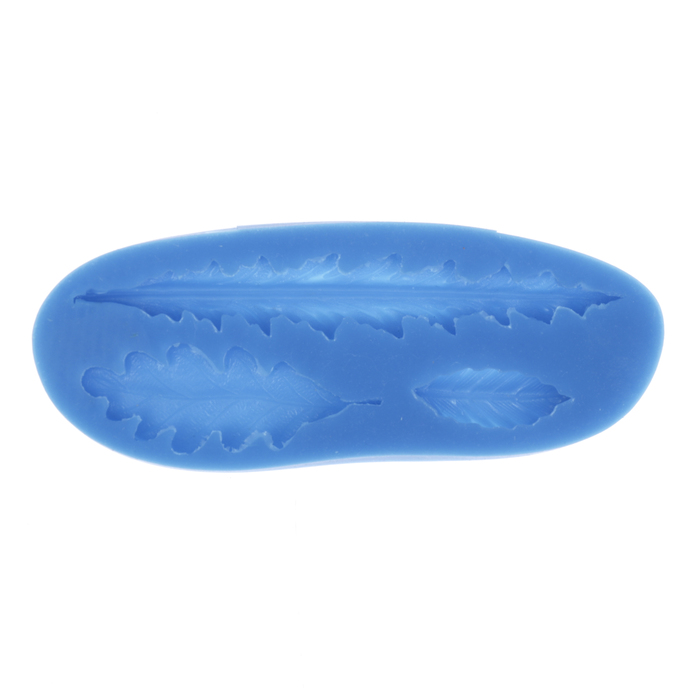 Молд силикон для полимерной глины "Набор листьев" от 9 до 2,5 см