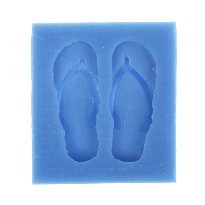 Молд силикон для полимерной глины "Пляжные тапочки" 1,5х4 см