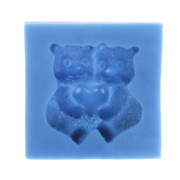 Молд силикон для полимерной глины "Влюбленные мишки"