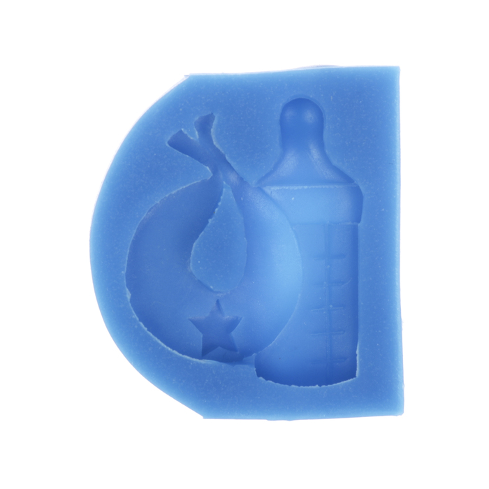 Молд силикон для полимерной глины "Слюнявчик и бутылочка"