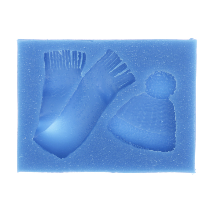 Молд силикон для полимерной глины "Шарф и шапка"