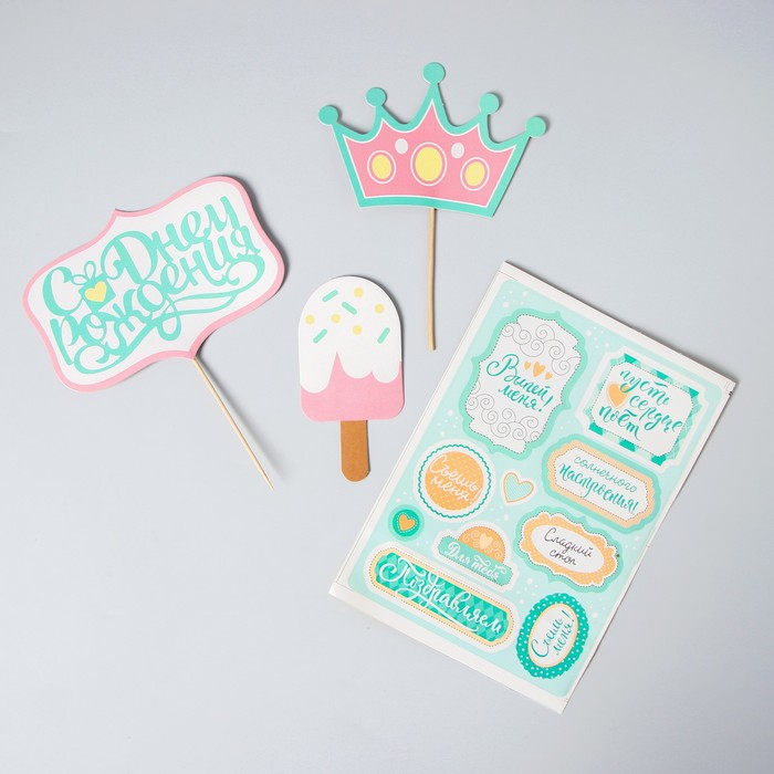 Набор для украшения праздника "Мятный"