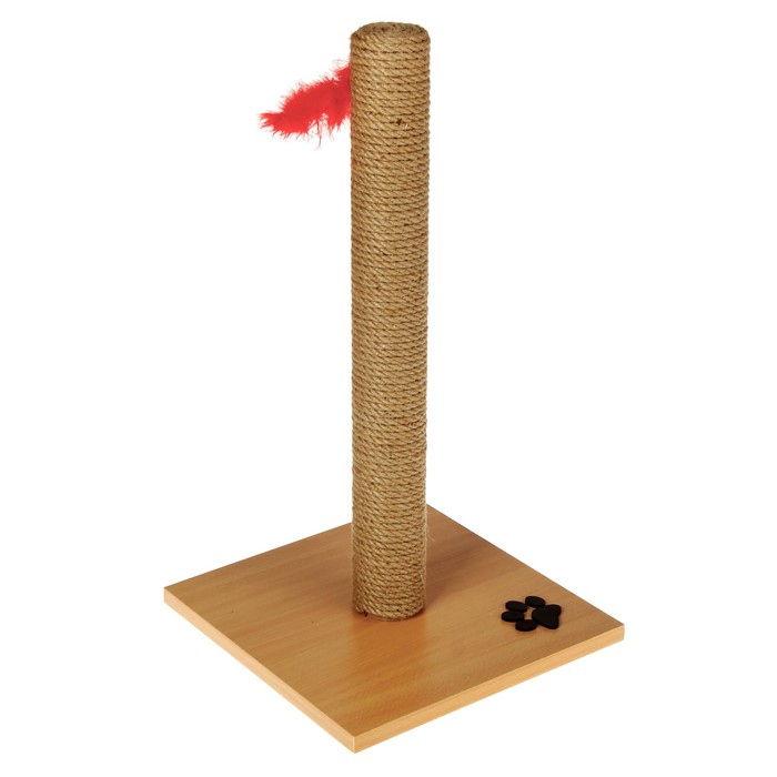 Когтеточка "Столбик" евро, джут, 52 х 30 см, КД-22 микс цветов