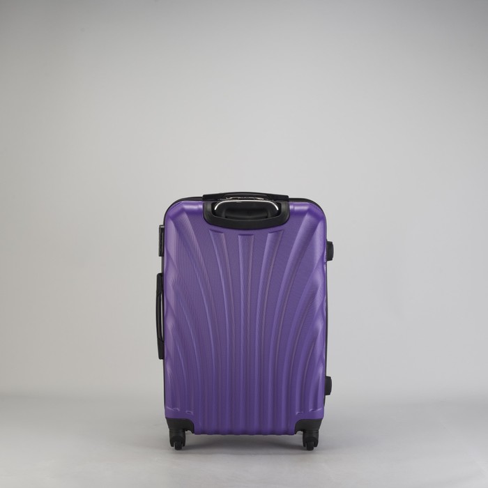 Чемодан средний "Ракушка" 24", отдел на молнии, кодовый замок, 4 колеса, цвет фиолетовый