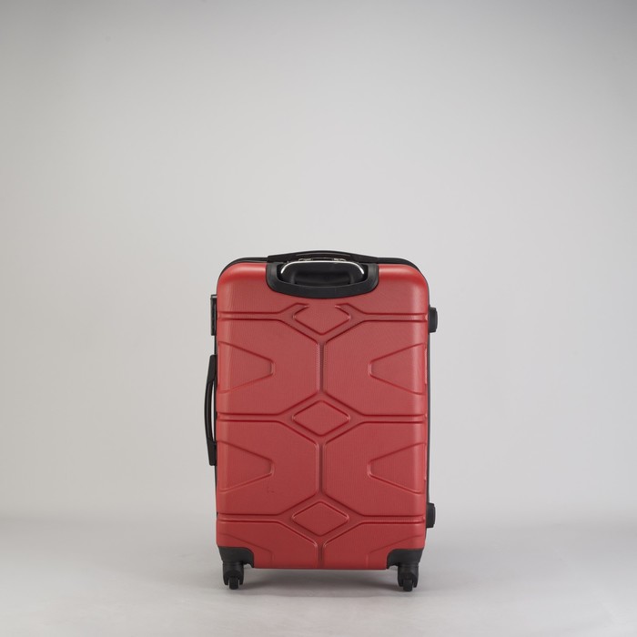 Чемодан средний "Доспехи" 24", отдел на молнии, кодовый замок, 4 колеса, цвет красный