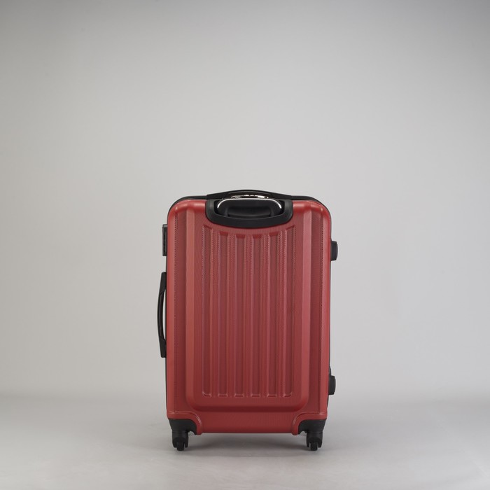Чемодан средний "Сдвиг" 24", отдел на молнии, кодовый замок, 4 колеса, цвет красный
