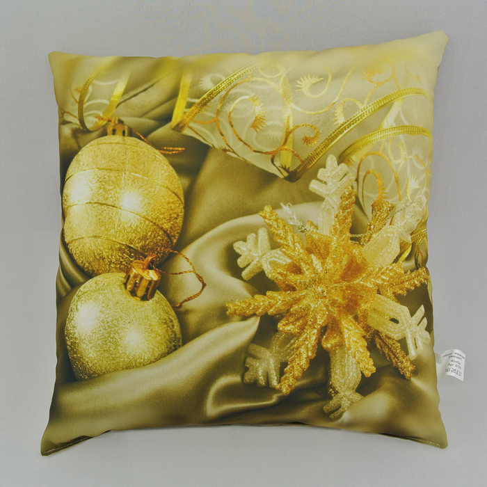 Подушка-игрушка декор. Новогодняя 01 40х40 см, габардин, синтетич.волокно, 160 гр/м, пэ 100%   36750