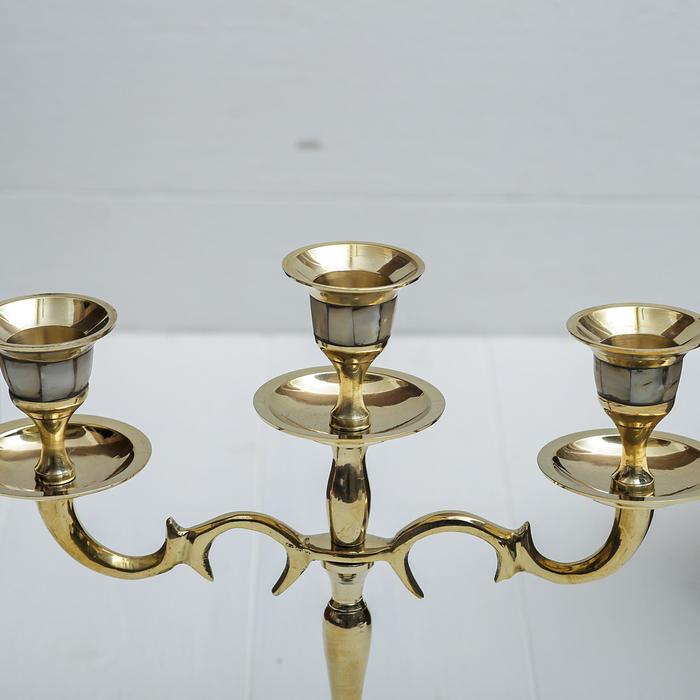 Подсвечник на 3 свечи d-2 см "Перламутр"