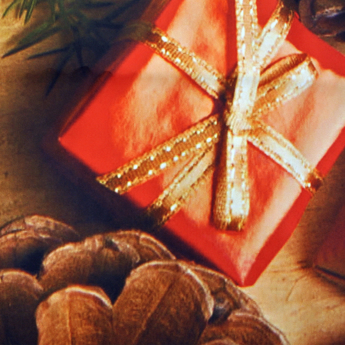 Фотошторы Шишки и подарки 145х260 см 2 шт, габардин 160 гр/м, пэ 100%