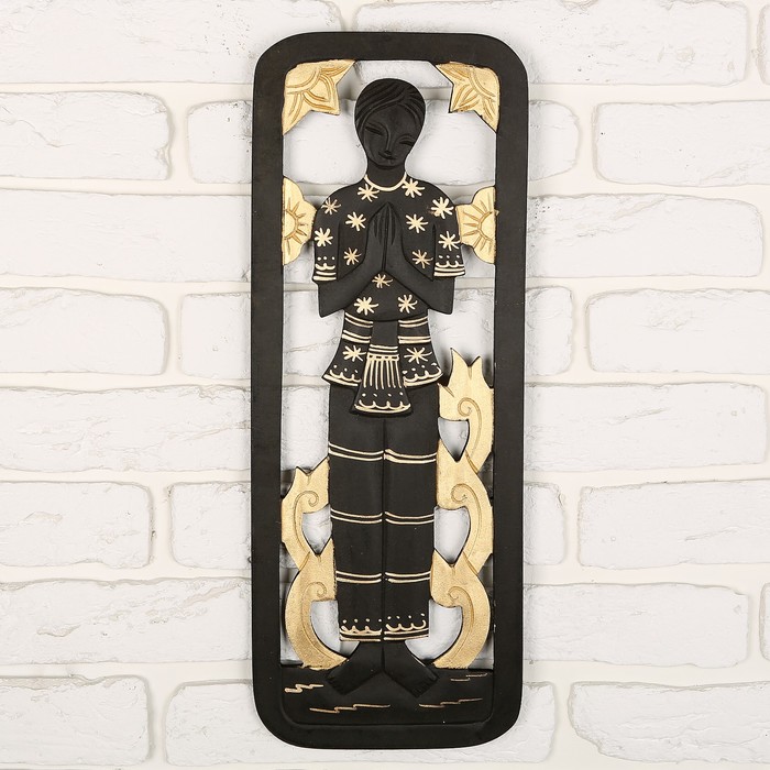 Панно дерево "Девушка" 50х18х1 см