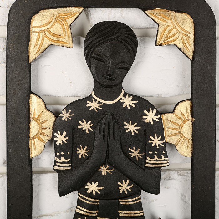 Панно дерево "Девушка" 50х18х1 см