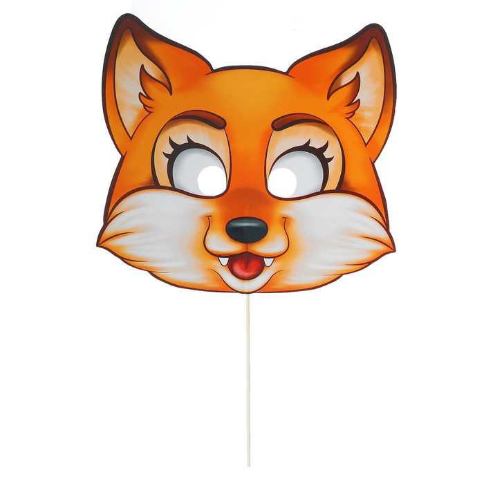 Фотобутафория маска на палочке "Лиса"