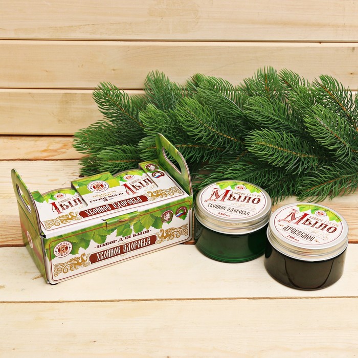 Банный набор "Хвойное здоровье!": 2 густых мыла по 250 мл