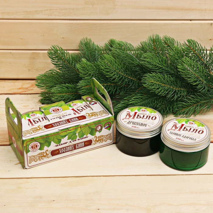Банный набор "Хозяину бани": 2 густых мыла по 250 мл