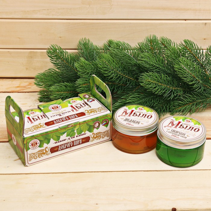 Банный набор "Доброго пара!": 2 густых мыла по 250 мл