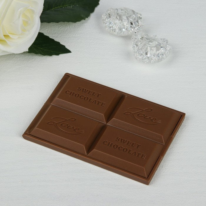 Зеркало компактное "Шоколадное чудо", прямоугольное, цвет МИКС