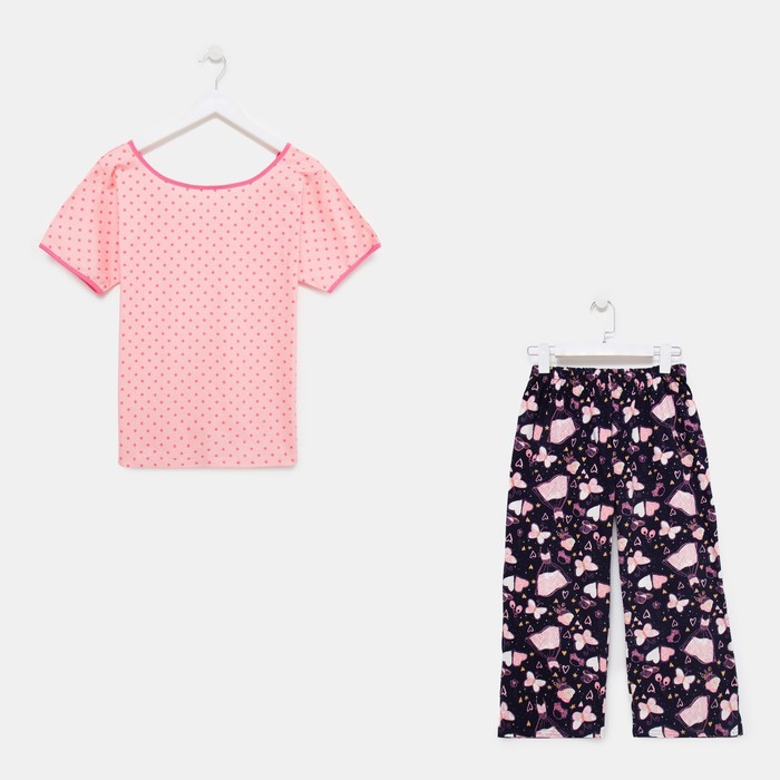 Комплект женский (футболка, бриджи) 779 цвет розовый, р-р 56