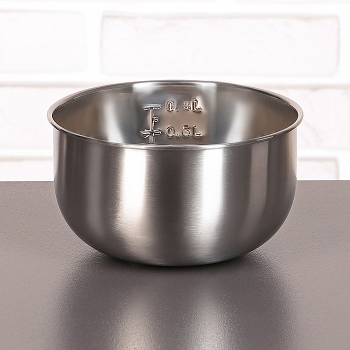 Миска 14 см с двойными стенками, с мерной шкалой 0,8 л