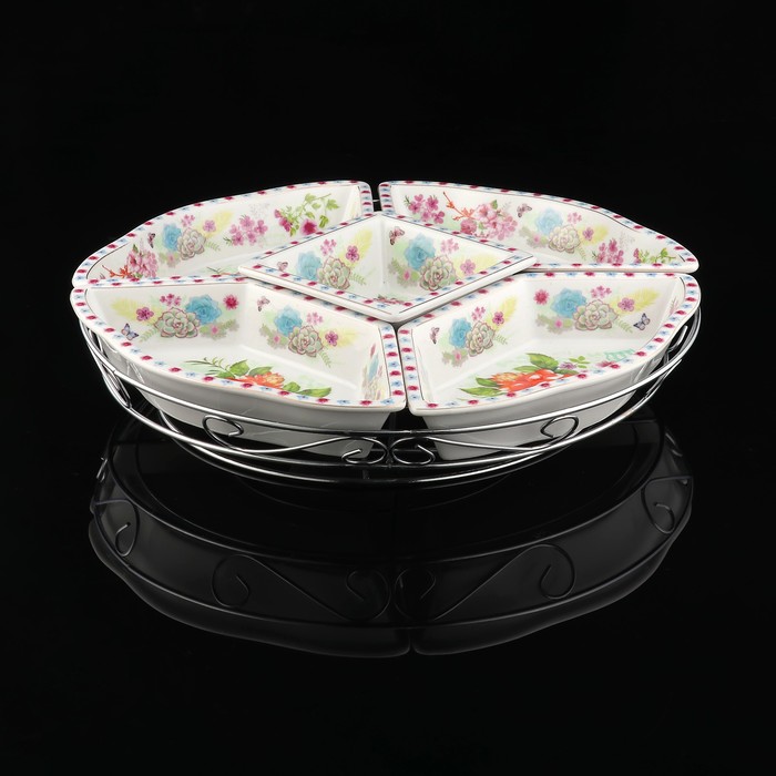 Менажница, 5 секций, 31×31×8 см