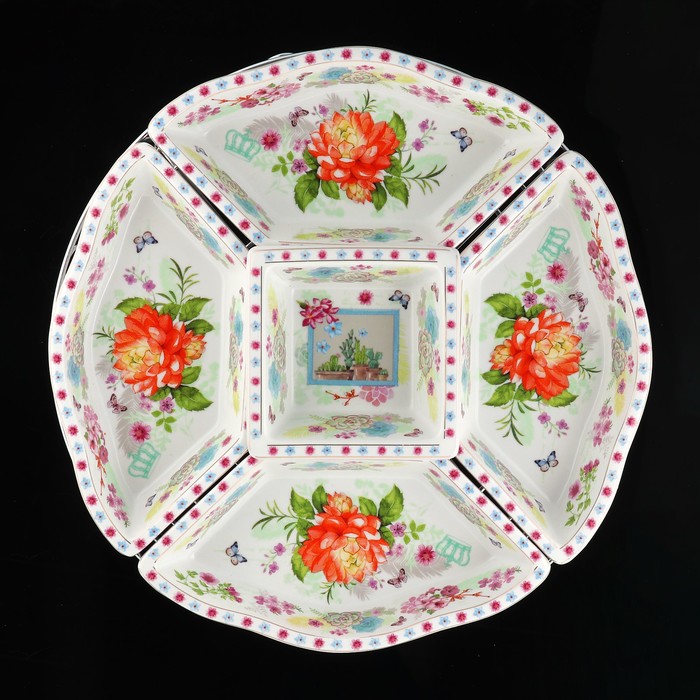 Менажница, 5 секций, 31×31×8 см