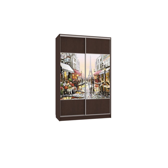 Шкаф-купе Гранд 8 Париж-1 (полки слева), 604х1500х2305, Венге