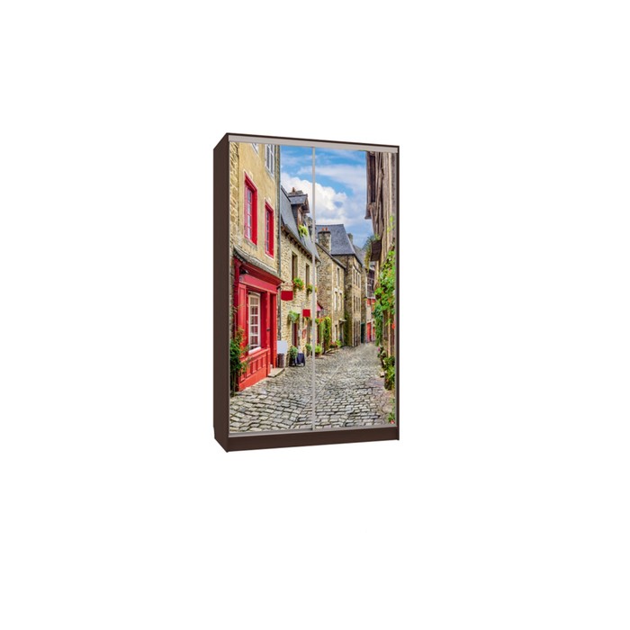 Шкаф-купе Рио 7 Европа (полки слева), 604х1200х2305, Венге