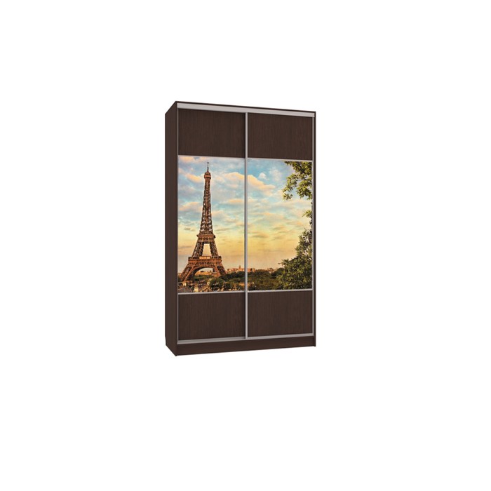 Шкаф-купе Рио 8 Париж-2 (полки слева), 604х1200х2305, Венге