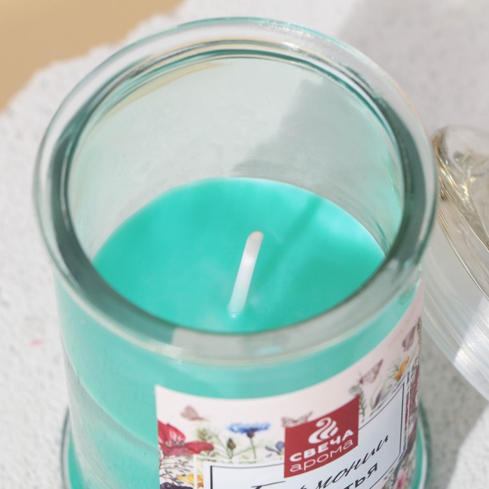 Свеча-баночка "Гармонии и счастья", 11,5 х 5,8 см