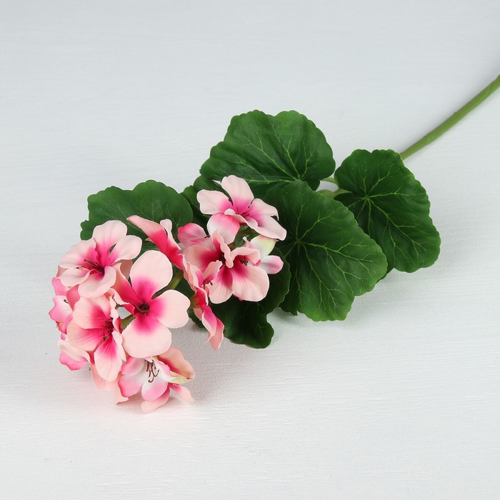 Цветы искусственные "Герань" 5*54 см, розовая