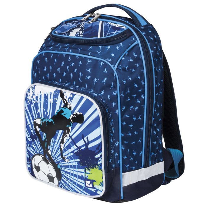 Рюкзак школьный эргоном.спинка BRAUBERG 34*25*16 дев "Финт" 226363