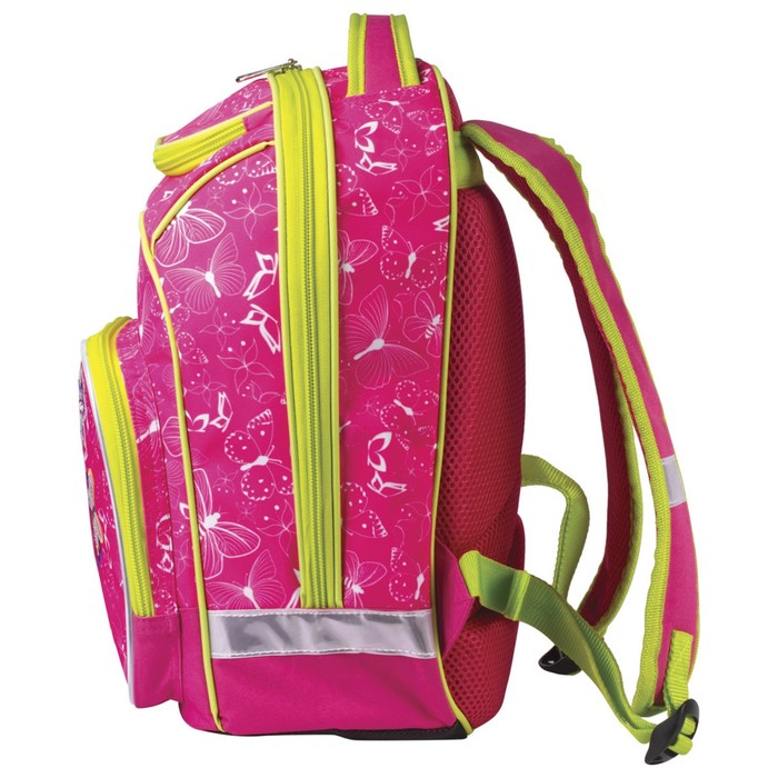 Рюкзак школьный эргоном.спинка BRAUBERG 34*25*16 дев "Весна" 226365