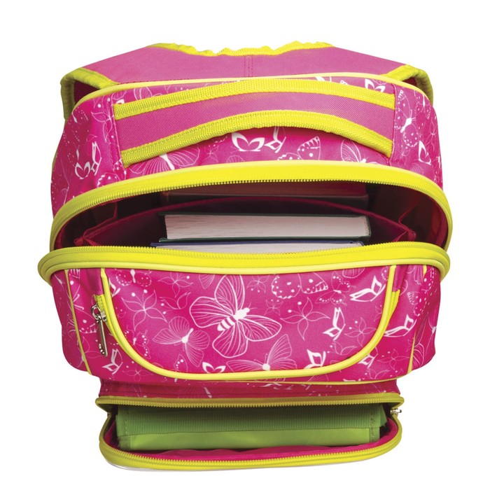 Рюкзак школьный эргоном.спинка BRAUBERG 34*25*16 дев "Весна" 226365