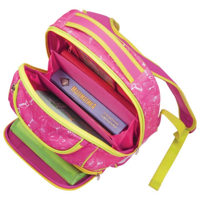 Рюкзак школьный эргоном.спинка BRAUBERG 34*25*16 дев "Весна" 226365