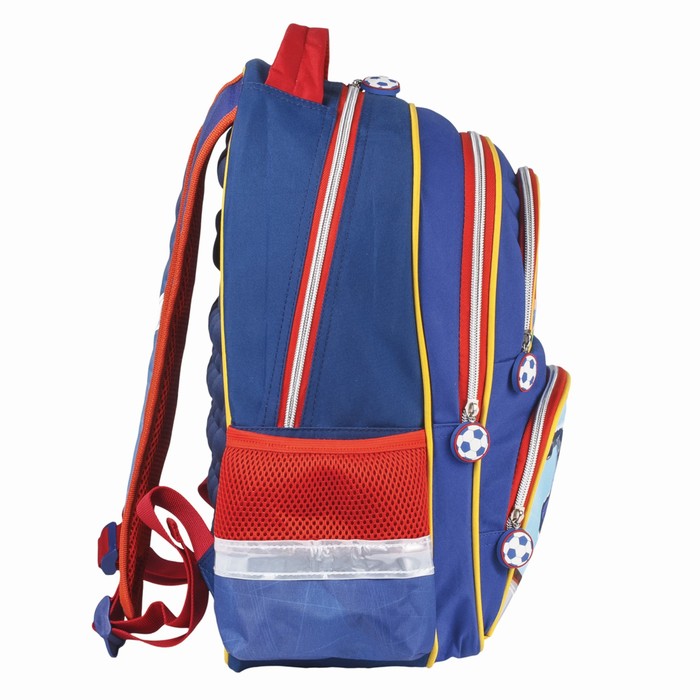 Рюкзак школьный эргоном.спинка BRAUBERG 38*30*14 дев "Дроид-футболист" 226892
