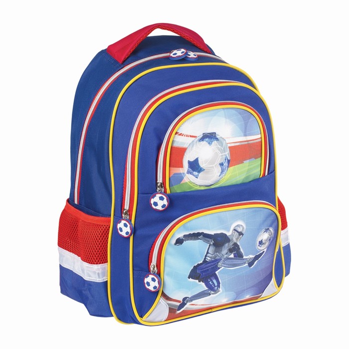 Рюкзак школьный эргоном.спинка BRAUBERG 38*30*14 дев "Дроид-футболист" 226892