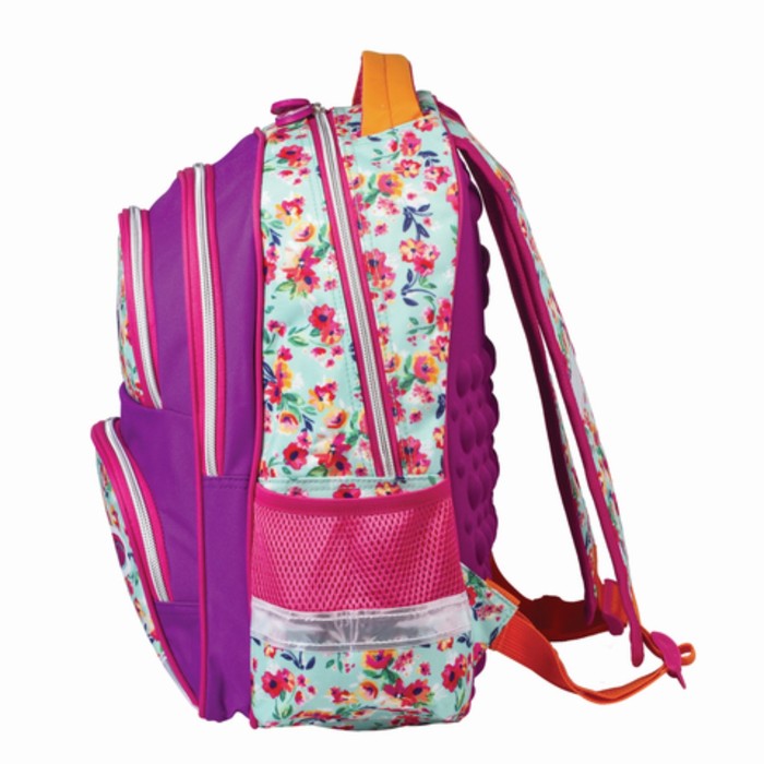 Рюкзак школьный эргоном.спинка BRAUBERG 38*30*14 дев "Бабочка в цветах" 226894