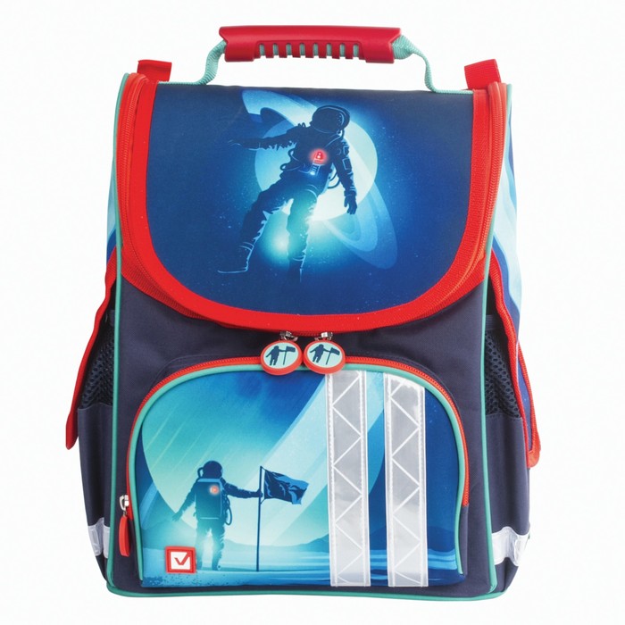 Ранец на молнии BRAUBERG 34*26*16 дев "Астронавт" 226911