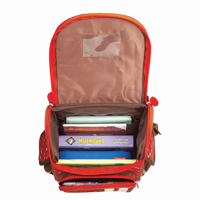 Ранец на молнии BRAUBERG 34*26*16 дев "Медведь" 226916