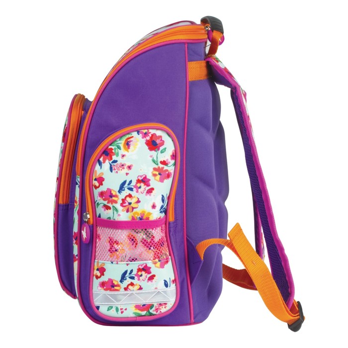 Ранец на молнии BRAUBERG 36*26*14 дев "Бабочка в цветах" 226918