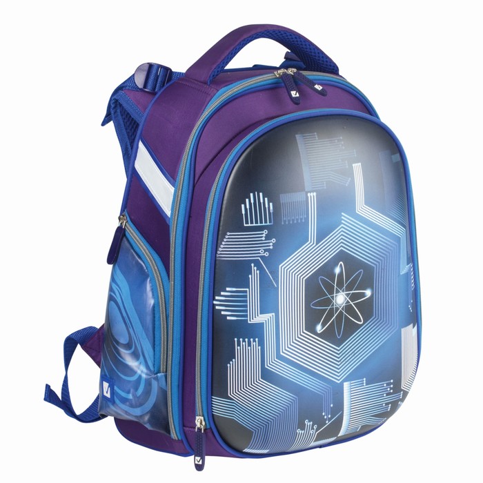 Рюкзак каркасный BRAUBERG 38*28*12 дев "Атом" 226922